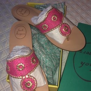 BNWT size 9.5 Jack Rogers, hot pink